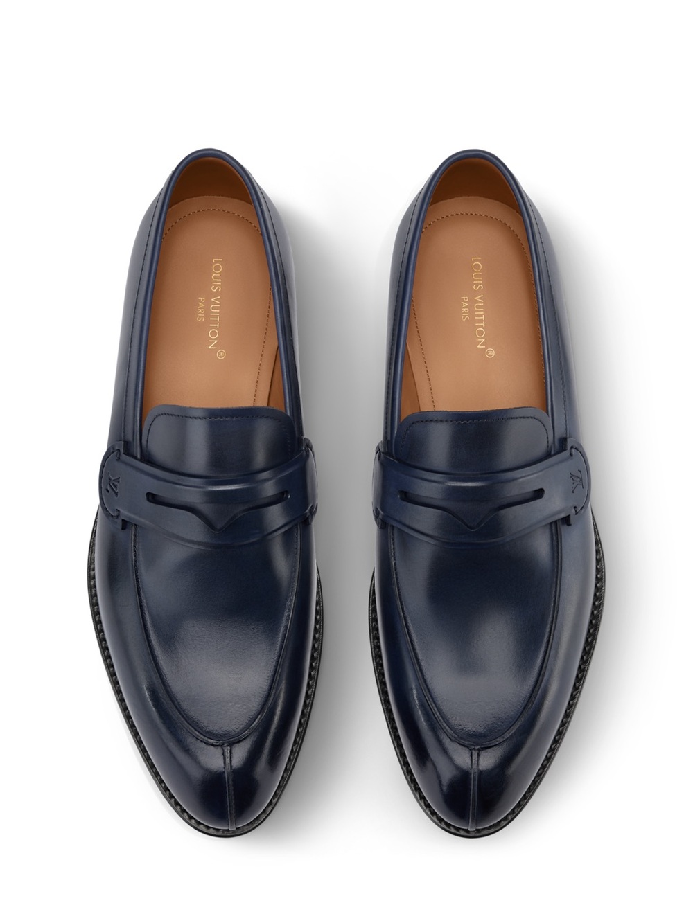 Louis Vuitton Dark Blue Sorbonne Loafer Dress Shoes - US 8 / UK 7 *Celeb Style*